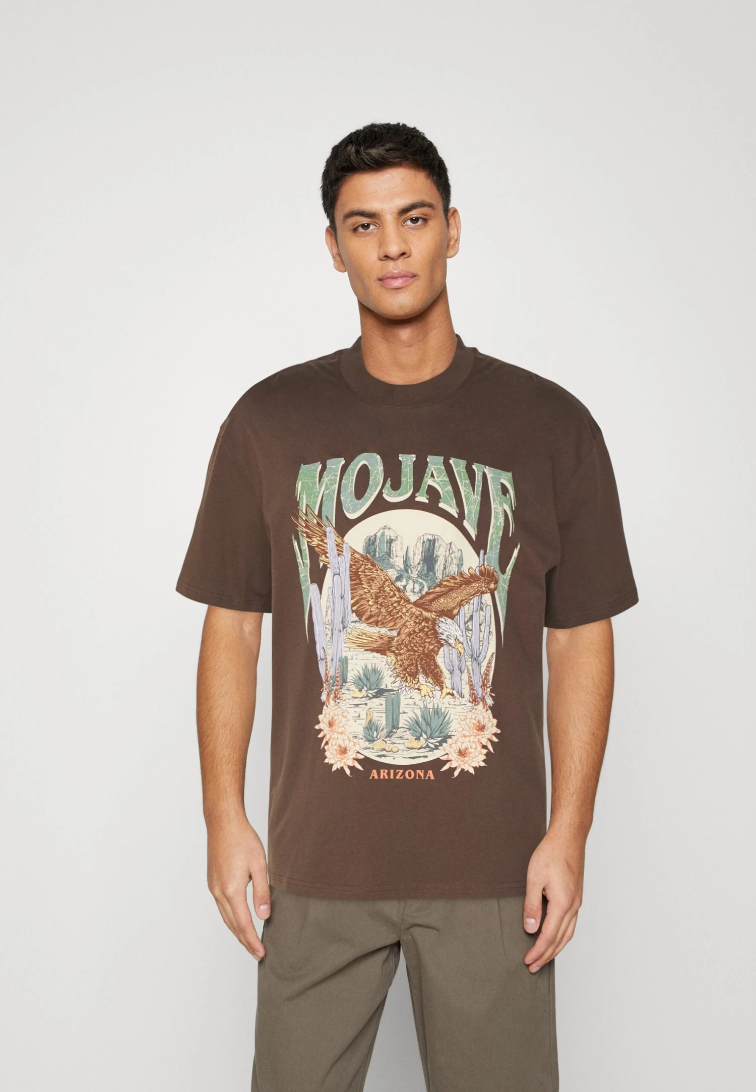 YOURTURN Unisex - T-Shirt Print - Brown