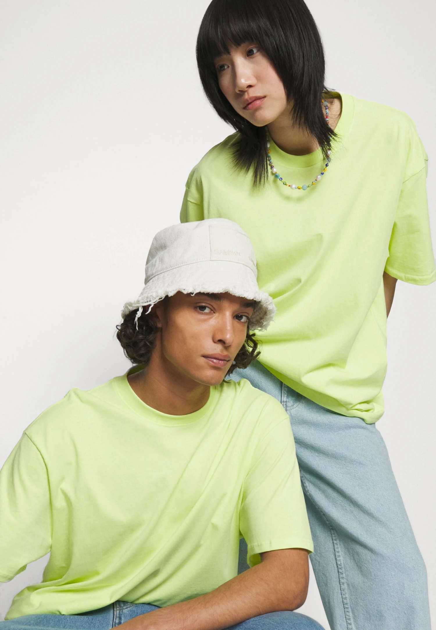 YOURTURN Unisex - T-Shirt Print - Light Yellow - Afbeelding 4