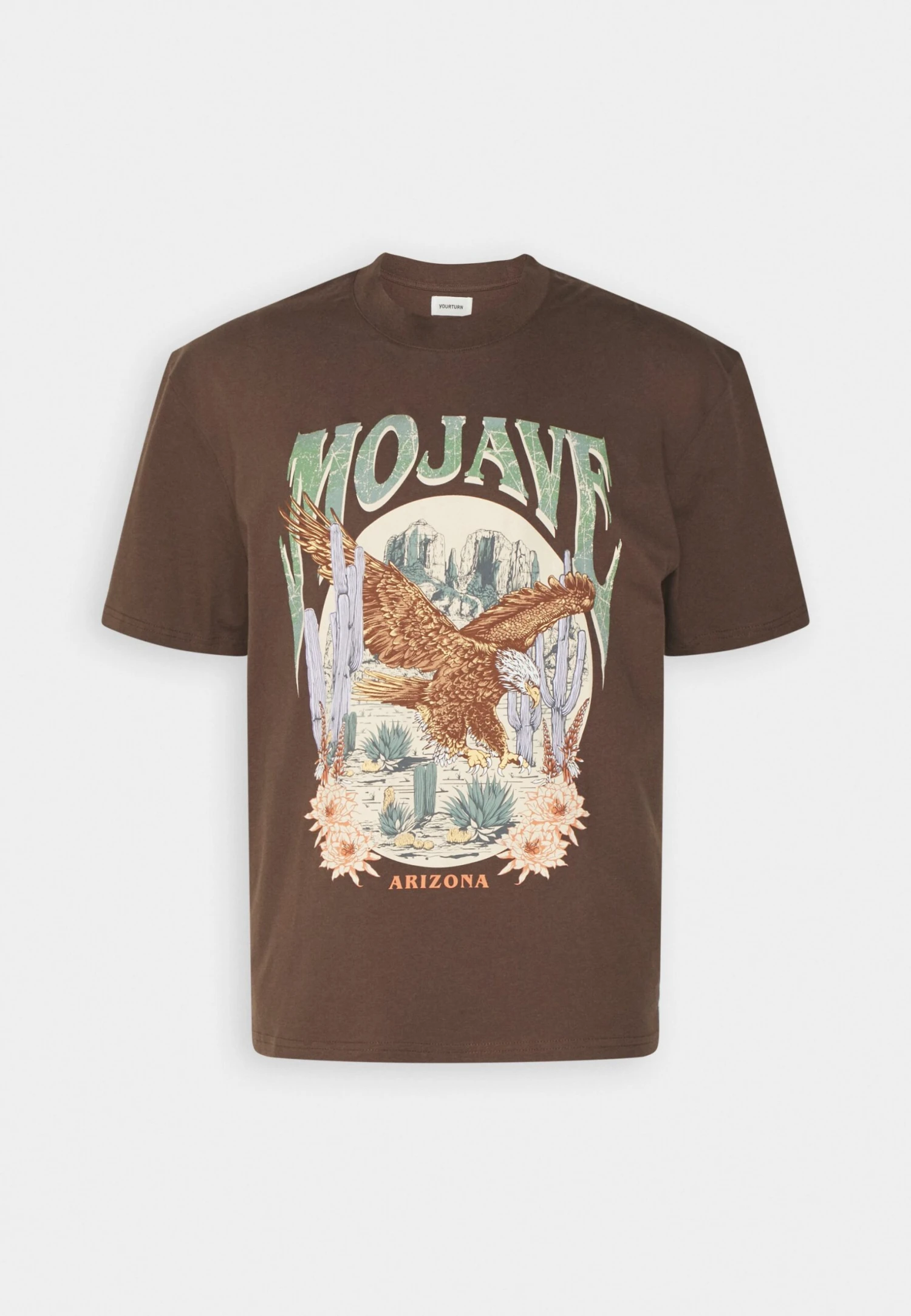 YOURTURN Unisex - T-Shirt Print - Brown - Afbeelding 4