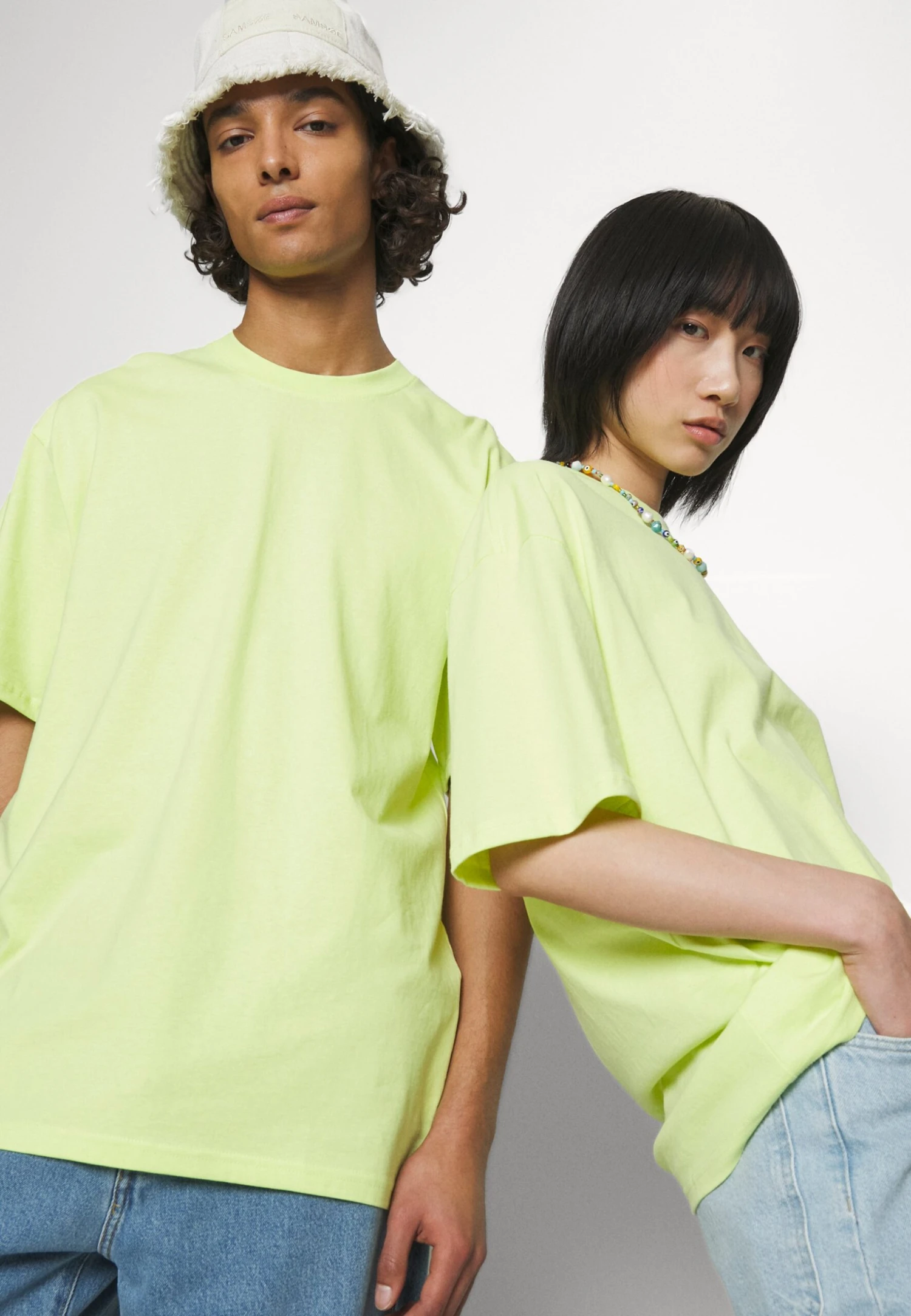 YOURTURN Unisex - T-Shirt Print - Light Yellow - Afbeelding 5